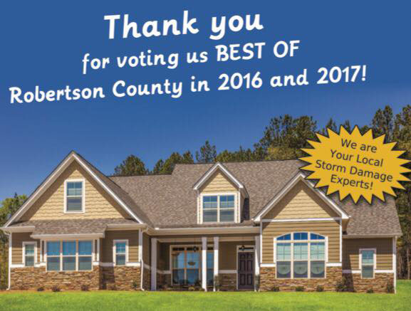 Thank you for voting us BEST OF Robertson County in 2016 and 2017!